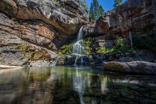 Geology Waterfall Cascade Landscape Nature