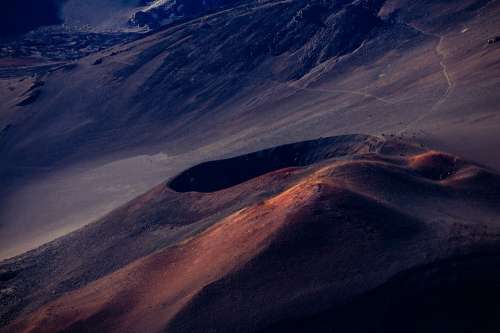 Geology Volcano Crater Haleakala Landscape