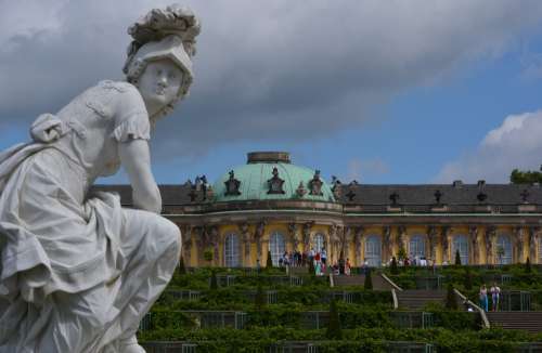 Germany Potsdam Architecture Sanssouci Statue Park