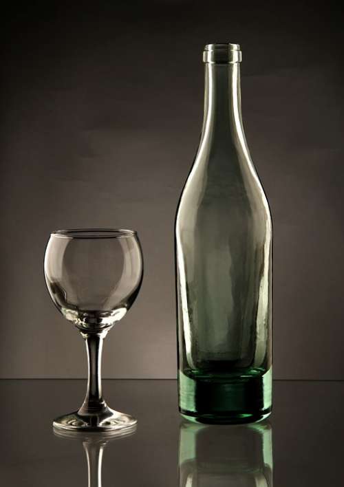 Glass Bottle Wine Glass Transparent Elegant