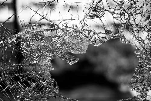 Glass Shattered Window Destruction Vandalism