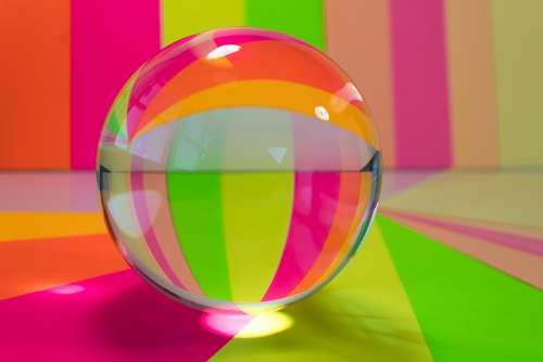 Glass Ball Colorful Ball Magic Mirroring Round
