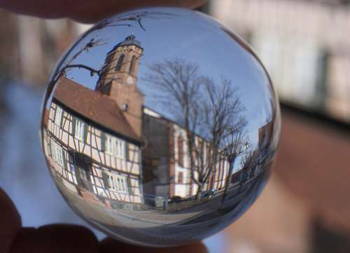 Glass Ball Sky Blue Sky Blue Blue Sky Church