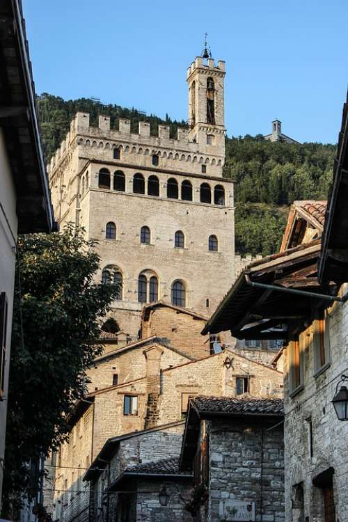 Glimpse Historian Borgo Ancient Gubbio Umbria