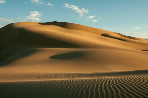 Gobi Desert Dunes Sand Hot Sand Dune Mongolia