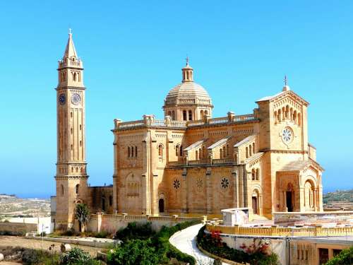 Gozo Church Ta'Pinu Maltese Mediterranean