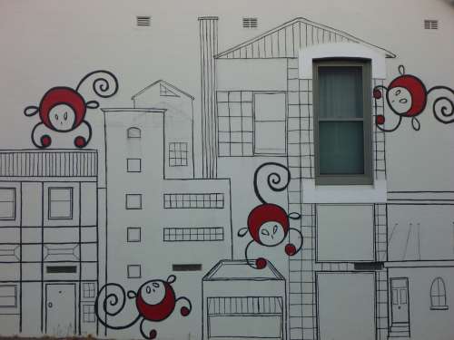 Graffiti Street Art Monkeys Funky City