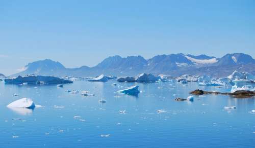 Greenland Iceberg Fjord Sermilik Ice Arctic Sea