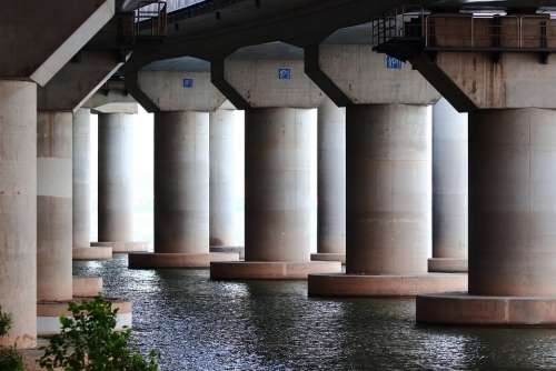 Grey Bridge Under Below By The River