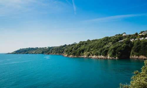 Guernsey Island Land Green Coast Ocean Landscape