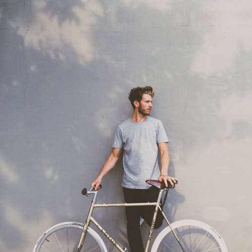 Guy Bike Bicycle Lifestyle Adult Male Man Cycle