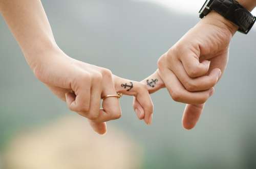 Hands Love Couple Together Fingers People Human