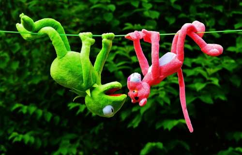 Hang Out Plush Toys Kermit The Pink Panther Toys
