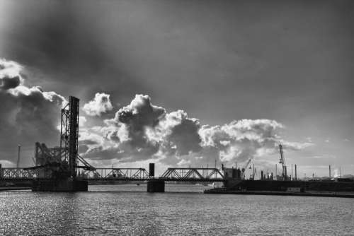 Harbor Antwerp Bridge
