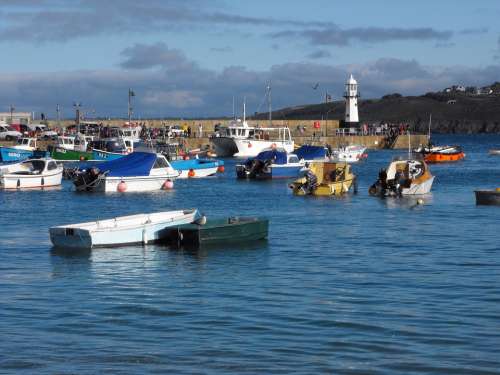 Harbour Boats St Ives Sea Blue
