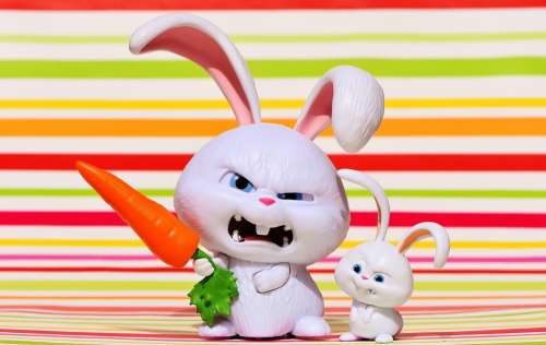 Hare Evil Snowball Film Character Pets Funny Cute