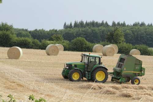 Harvest Agriculture Field Landscape Straw