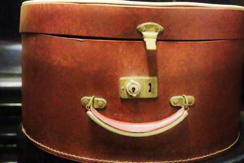 Hatbox Box Handle Luggage Castle Leather