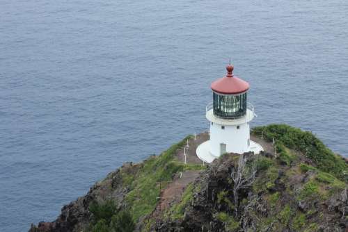 Hawaii Makapuu Lighthouse Ocean Coastline