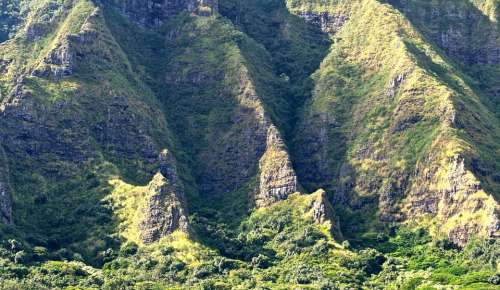 Hawaii Mountains Nature Scenery Landscape Travel