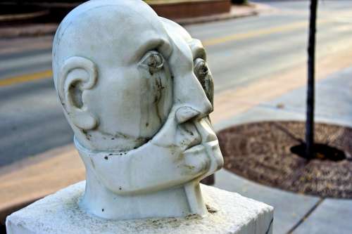 Head In Progress Sculpture Stone Bust Face Head