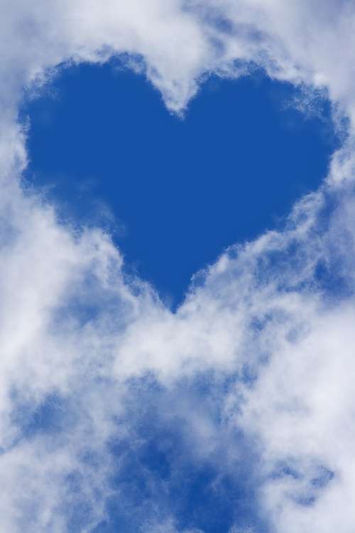 Heart Sky Clouds Blue Sky Love Heaven