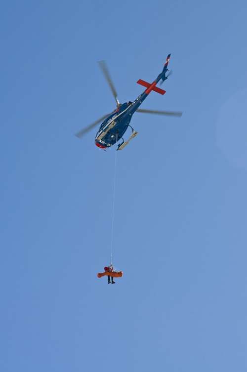 Helicopter Salvage Accident Alpine Rope Rescue Use