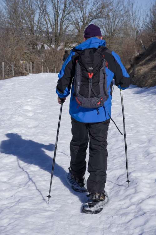 Hiker Snowshoes Hiking Backpack Snow Market