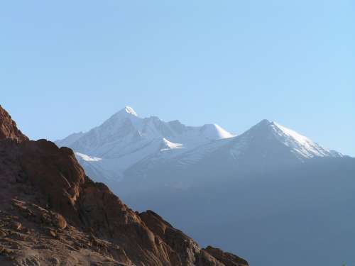 Himalaya Mountain Snow Sky Landscape