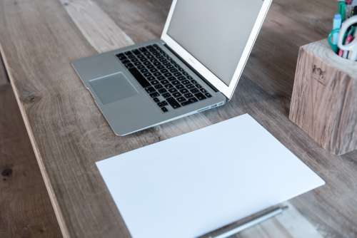 Home Office Laptop Notebook Startup Web Design