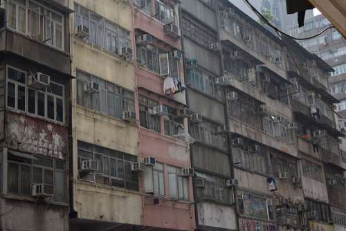 Hong Kong Slum China Alley Street Asian City