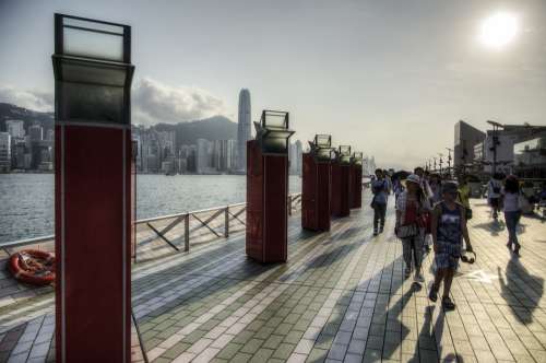 Hong Kong Avenue Of Stars Victoria Harbour