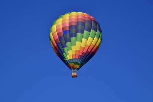 Hot Air Balloon Sky Adventure Colorful Floating