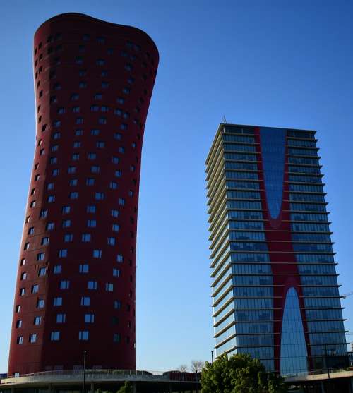 Hotel Barcelona Fairgrounds Architecture Colorful