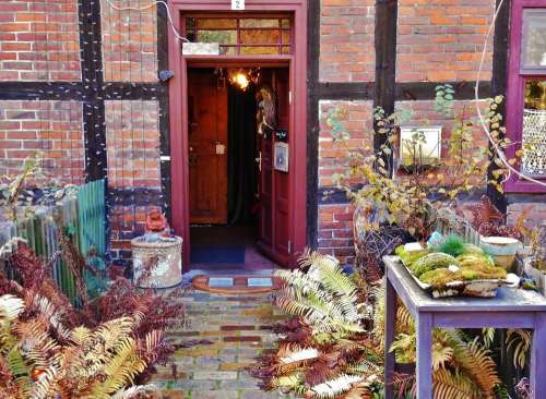 House Entrance Nostalgic Old Door Historically