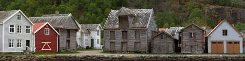 Houses Town Old Architecture Buildings Vintage