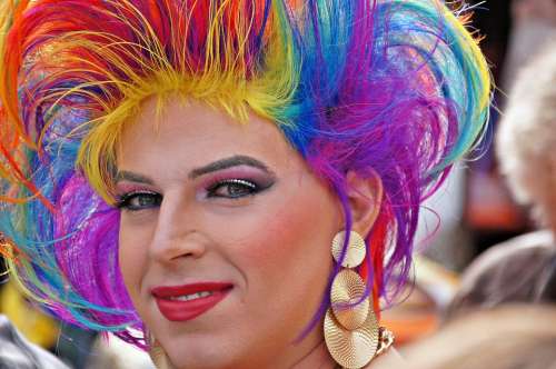 Human Pride Colorful Rainbow Woman
