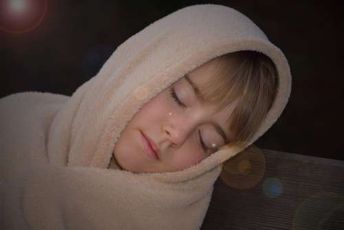 Human Child Girl Blanket Sleeping