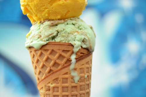 Ice Cream Summer Cornet Cone Scoop Ice Sweet
