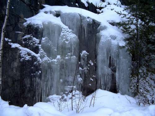 Icefall Frozen Waterfall Winter Cold Ice Snow