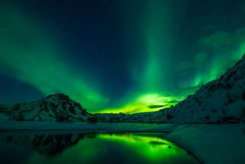 Iceland Aurora Borealis Northern Lights Beautiful