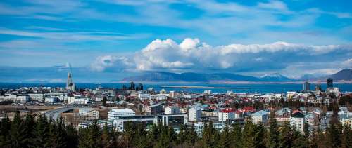 Iceland Reykjavik Panorama View Perlan