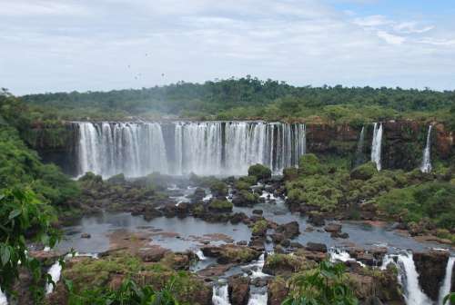 Iguazu Falls Water Nature Current Cascade Falls