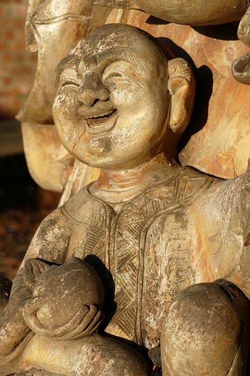 Image Statue Woodcarving Sculpture Chinese Asian