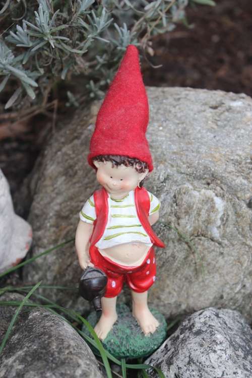 Imp Gnome Garden Are Funny Garden Gnome Fabric