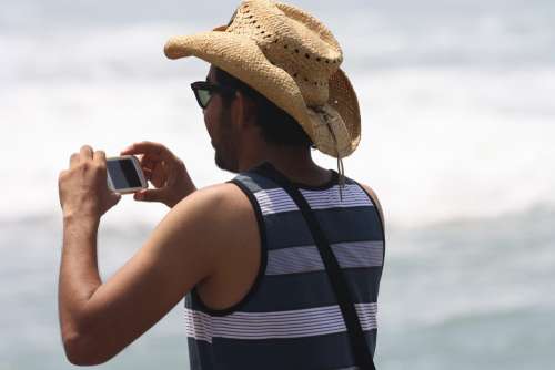 Iphone Photographer Beach Tourist