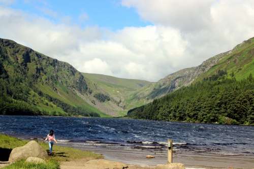 Ireland Lake Vistas Landscape Child Lucky Fun