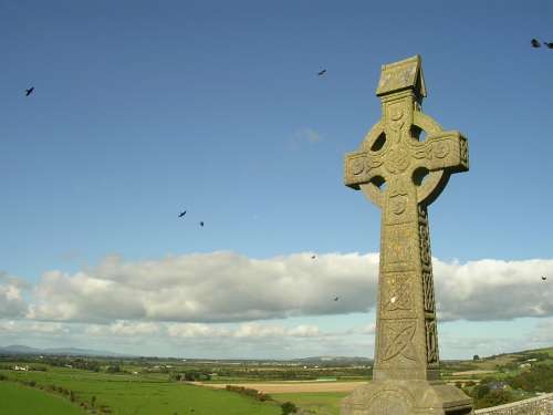 Ireland Sky Church Irish Landscape Blue Nature