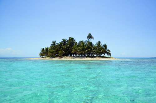 Island Scenery Sea Landscape Palm Trees Seascape
