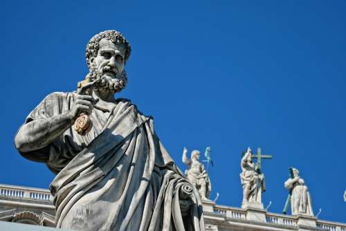 Italy Rome Vatican Saint Pierre Sculpture